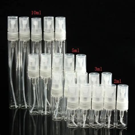 100 Teile Los 2ml Mini Glas Perfeme Spray Flasche F R Probe Klar