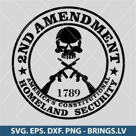 2nd Amendment Svg Second Amendment Svg Gun Rights Svg American Flag Svg Png Dxf Cut Files