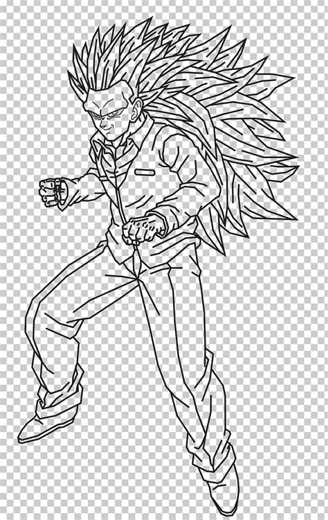 Gohan Gotenks Line Art Trunks Goku Png Clipart Arm Artwork Black