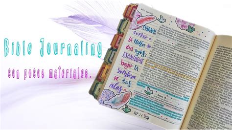 Bible Journaling en español diseño con pocos materiales YouTube