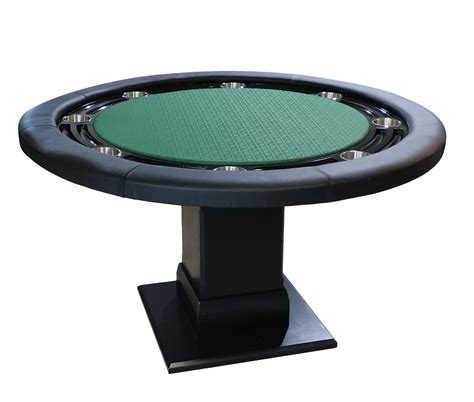 55" Moneymaker Green Round Poker Table | Seats 8 | Built in chip racks ...