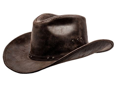 Buckaroo sombrero vaquero cuero con cinturón de cuero