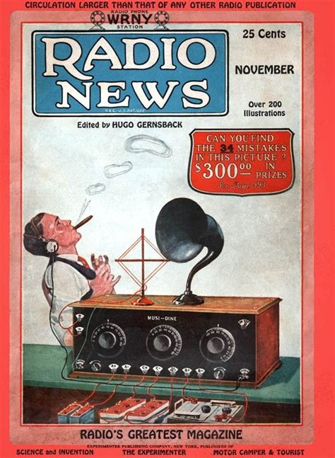 Radio News 1925 11 1920s Magazines Ads Illustrations Sheet Music Pinterest Radios And News