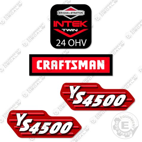 Fits Craftsman Ys4500 Decal Kit Mower Equipment Decals