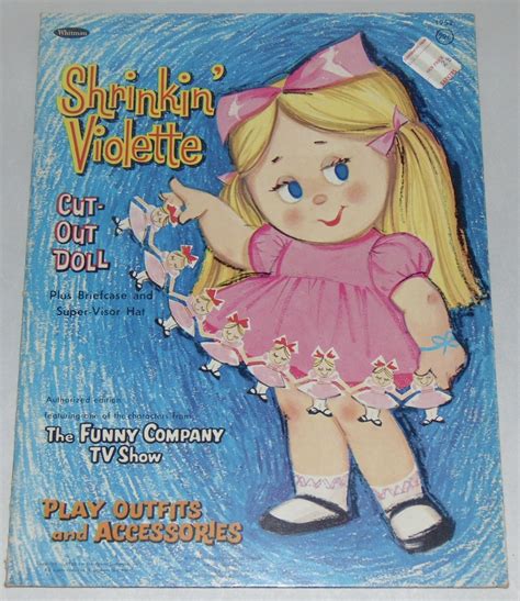 Whitman Vintage Shrinkin Violette Paper Doll Book Uncut Funny