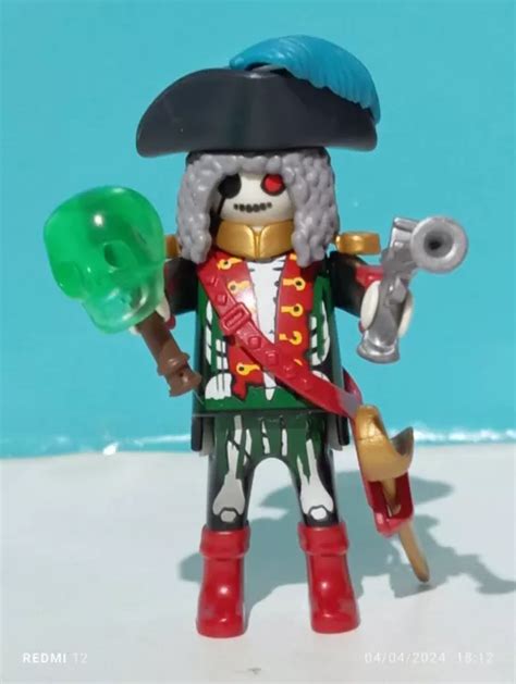 FIGURINE PLAYMOBIL CAPITAINE Pirate Fantôme Pirates Ref 6591 Halloween