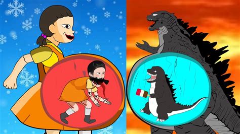 Godzilla Pregnant Cold Vs Doll Pregnant Hot Godzilla Animation