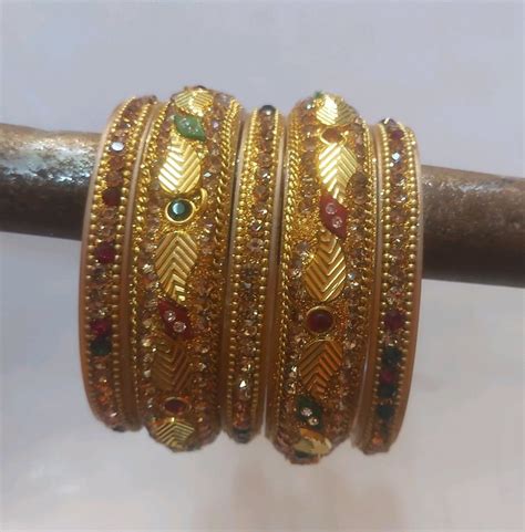 Golden Brass Bangle Set at Rs 300 pair पतल क चड in New Delhi