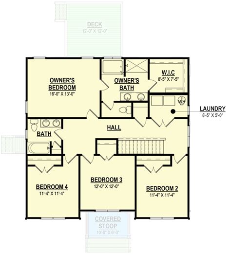 Story New American House Plan Under Square Feet With Flex