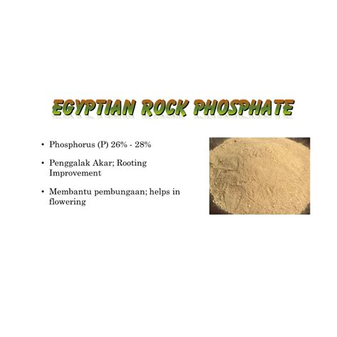 Repack 1kg Egyptian Rock Phosphate Erp Baja Penggalak Akar Rooting