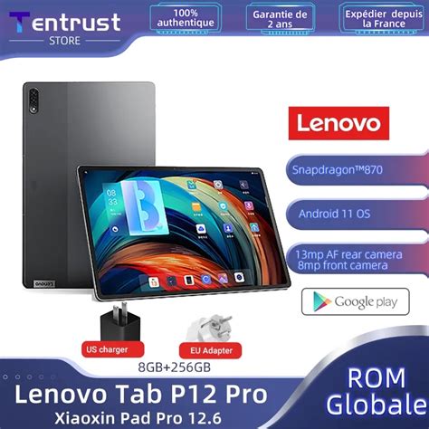 Lenovo Tab P12 Pro 12 6 Pouces Global ROM 8 Go 256 Go Snapdragon 870