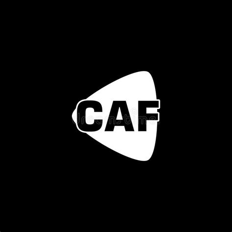 Logo De La CAF C a F Aislado En Fondo Negro Ilustración del Vector