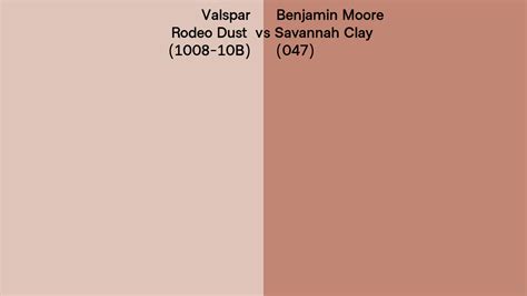 Valspar Rodeo Dust B Vs Benjamin Moore Savannah Clay