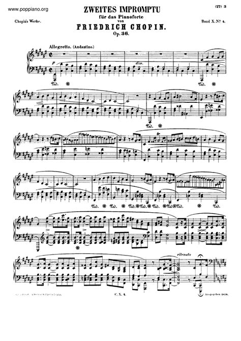 Chopin Impromptu No 2 In F Sharp Major Op 36 Sheet Music Pdf Free