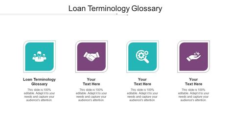 Loan Terminology Glossary Ppt Powerpoint Presentation Infographics