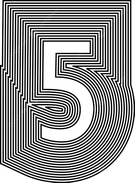 Number 5line Logo Icon Design Fifth Clip Art Icon Vector Fifth Clip