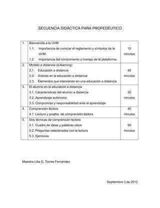 Secuencia Did Ctica Para Proped Utico Pdf