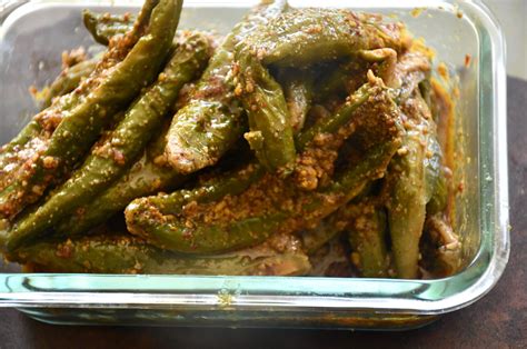 Green Chilli Pickle Indian Style Achaar Mudita S Kitchen