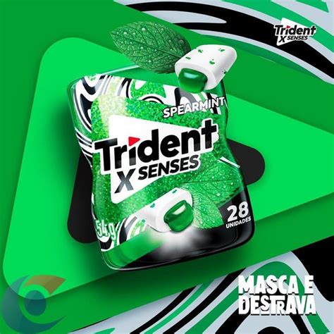 Chiclete Trident X Senses Spearmint Garrafa 54g Carone