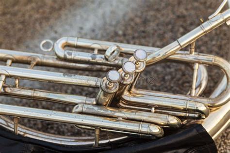 Sousaphone Resting before the Start of Marching Band Rehearsal Stock ...