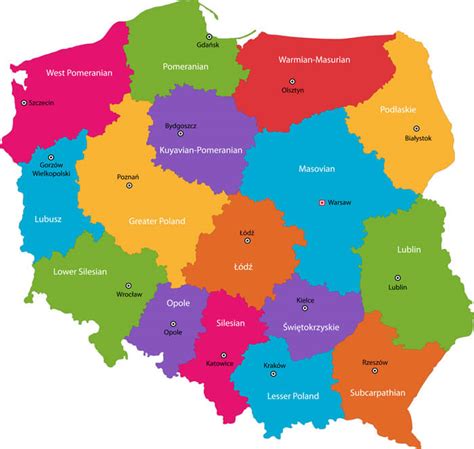 Poland States Map