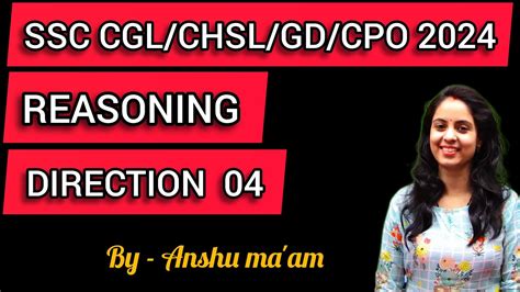 Ssc Chsl Cgl Cpo Gd Reasoning Direction Ssc Exam