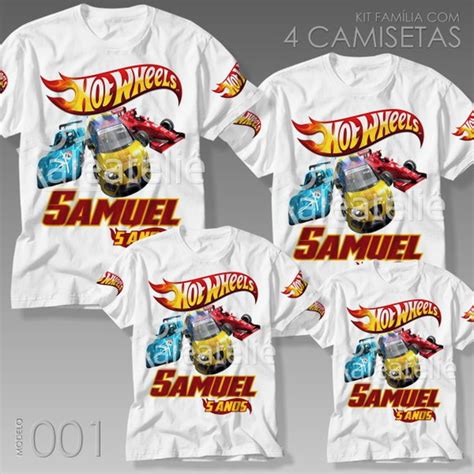 Kit Camisetas Hot Wheels Personalizada Nome E Idade Elo