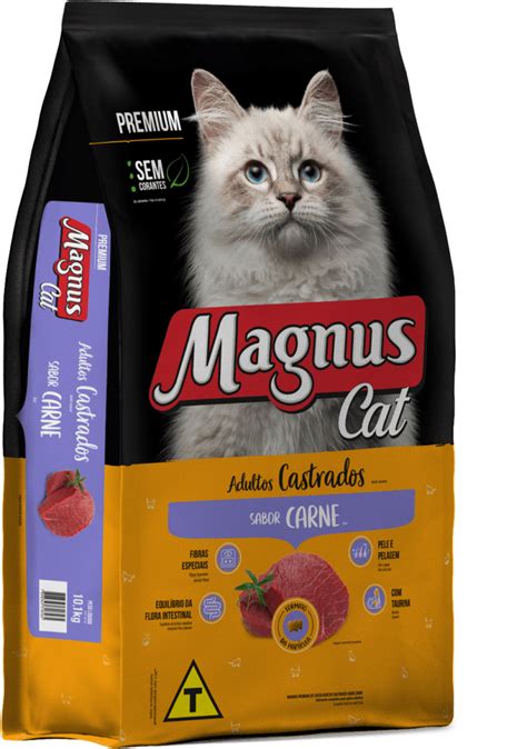 Magnus Cat Premium Gatos Adultos Castrados Carne Adimax Alimentos