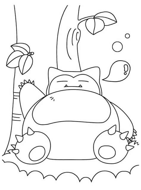 Snorlax En Pok Mon Para Colorear Imprimir E Dibujar Coloringonly 6720