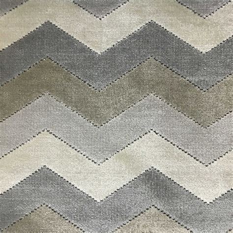 Longwood Chevron Pattern Cut Velvet Upholster Fabric By The Yard