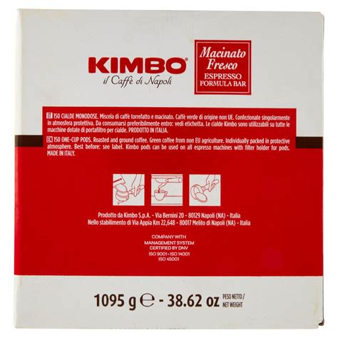 Kimbo Macinato Fresco Espresso Formula Bar 150 Cialde Compostabili