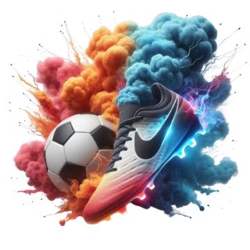 Pallone Da Calcio E Scarpa Con Clipart Di Immagini Di Design Fumo