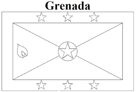 Geography Blog: Grenada Flag Coloring Page