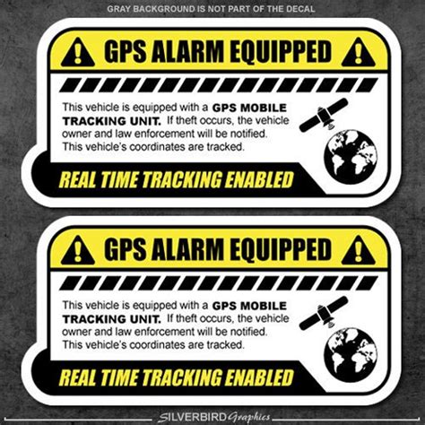 2x Gps Tracking Sticker Anti Theft Sticker Decal Vehicle Stocler