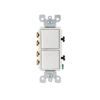 Apagador Doble De V As A V Blanco Decora Leviton