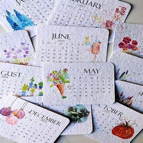 Plantbare Zaadkalender Van Januari Tot December De