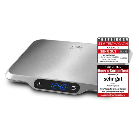Caso L15 Design Kitchen Scales Digital Kitchen Scales with Extra Large ...