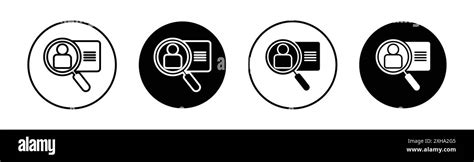 Kyc Icon Vector Symbol Or Sign Set Collection In Black And White