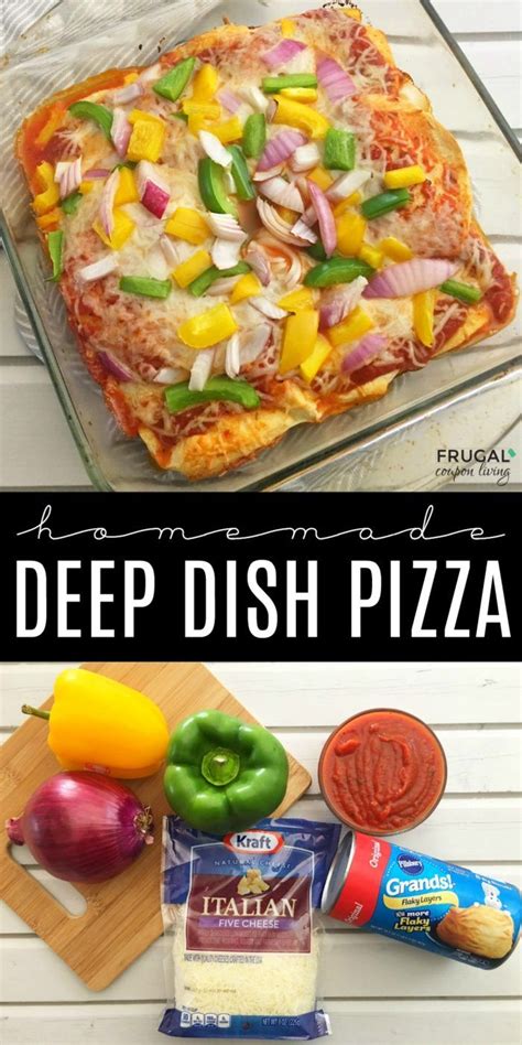 Pillsbury Biscuits Homemade Deep Dish Pizza Recipe Pillsbury Crescent Roll Recipes Deep