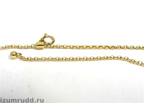 Золотая цепочка плетения Шопард, безразмерная