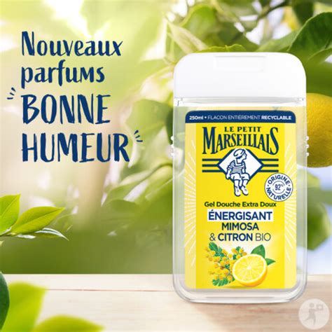 Le Petit Marseillais Gel Douche Extra Doux Énergisant Mimosa Et Citron