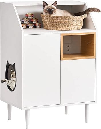 Amazon Soges Cat Litter Box Enclosure Wooden Cat House With