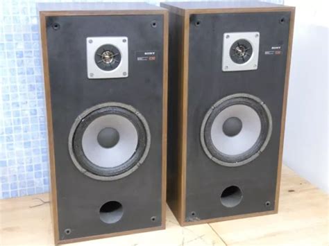 PAIR OF SONY SS E30 Vintage Hi Fi Use Large Bookshelf Loudspeakers 49