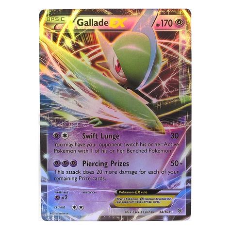 Gallade EX 34 108 เอรเรยโดะ Pokemon Matt Card ภาษาองกฤษ Shopee