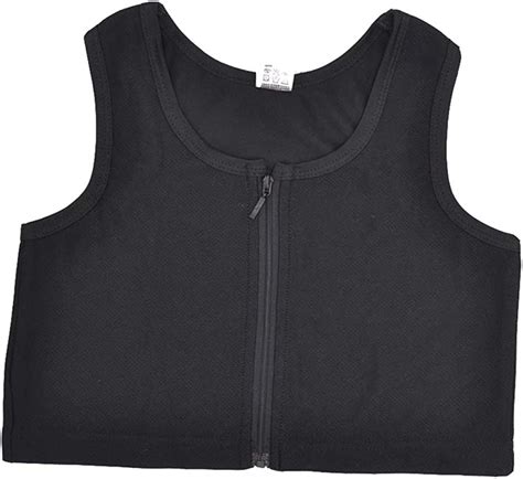 BaronHong Tomboy Trans Lesbian Middle Zipper Mesh Chest Binder Corset