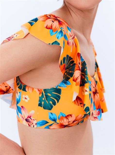 Ripley Top De Bikini Sfera Volantes Flores