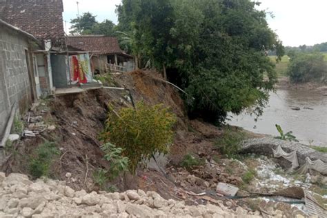 Talud Bengawan Solo Longsor Rumah Di Tangen Sragen Terancam Hanyut