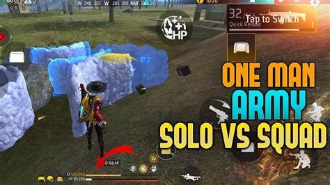 One Man Army Solo Vs Squad King Rank Lobby Booyah Youtube