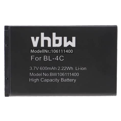 Vhbw Batterie Remplacement Pour Doro Dbc A Dbc B Dbc D Dbp