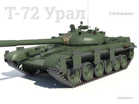 T-72 URAL Russian main battle tank 2 tanks in 1 3D model | CGTrader